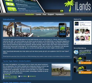 Neue Website www.iLands.eu preist Reisefhrer-iPhone-App an